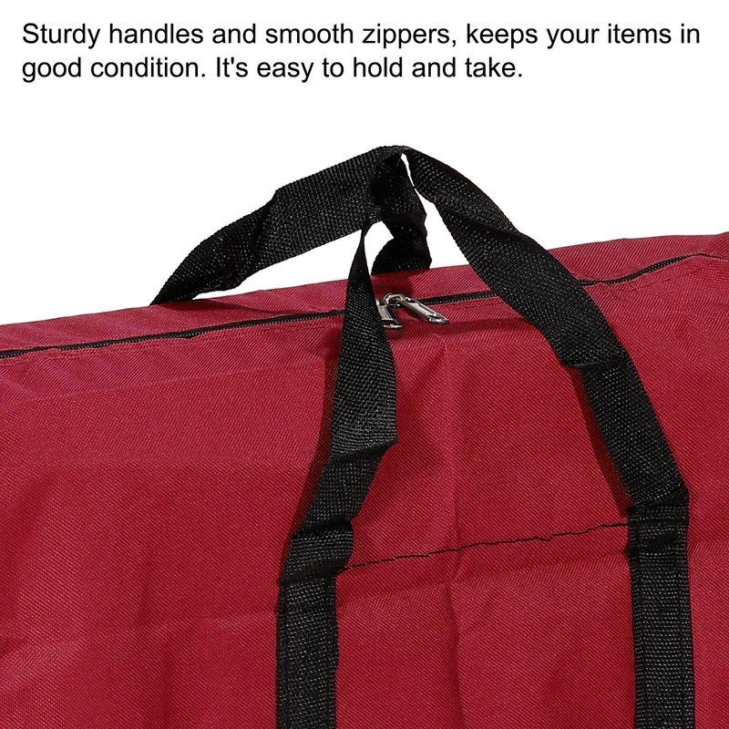 Storage Tote with Zipper Capacity Foldable Heavy Moving Tote Bags for Bedding Clothes