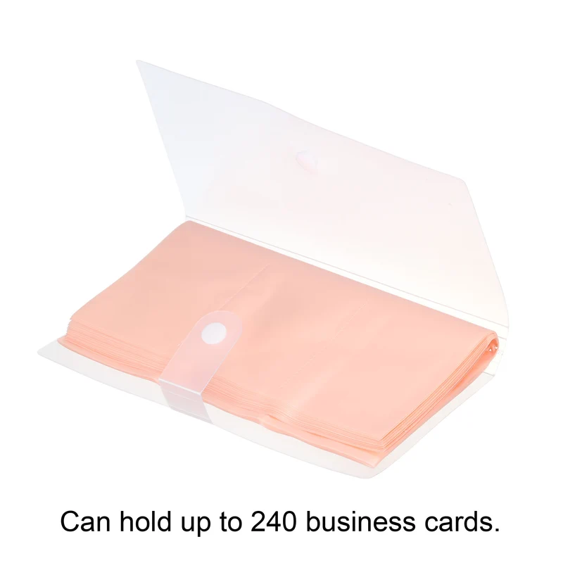 Business Card Holder, Plastic Portable Cards Binder Book Name Cards Organizers