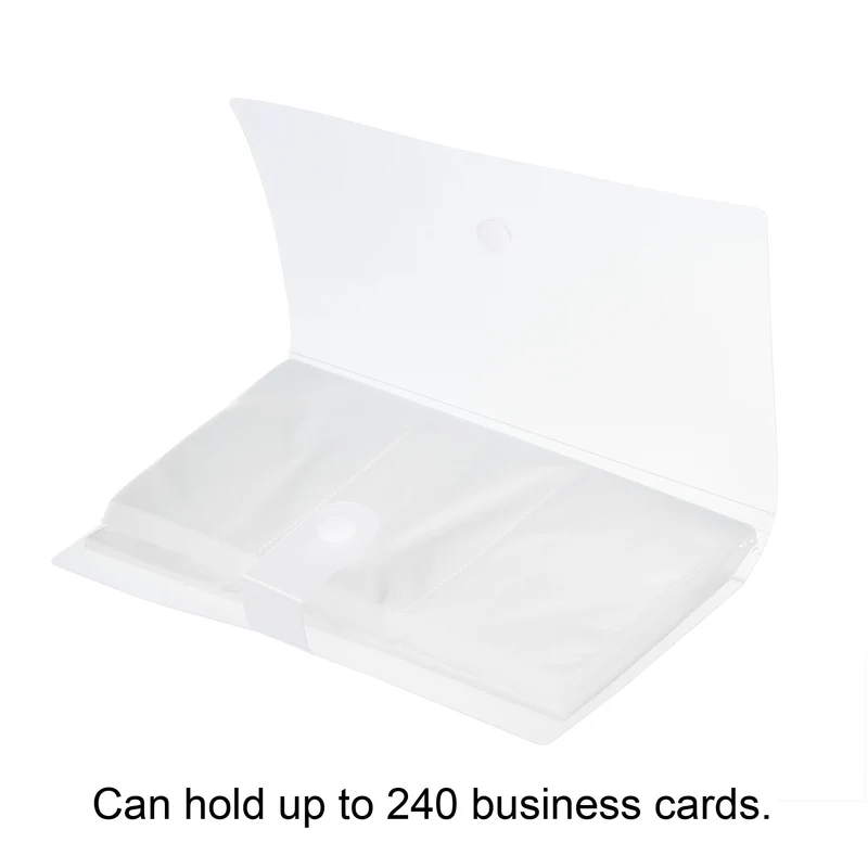 Business Card Holder, Plastic Portable Cards Binder Book Name Cards Organizers