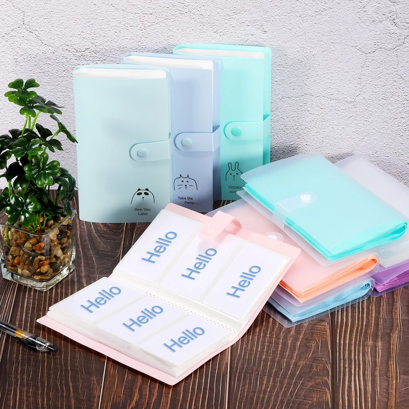 Business Card Holder, Plastic Cards Binder Book Name Cards Organizer