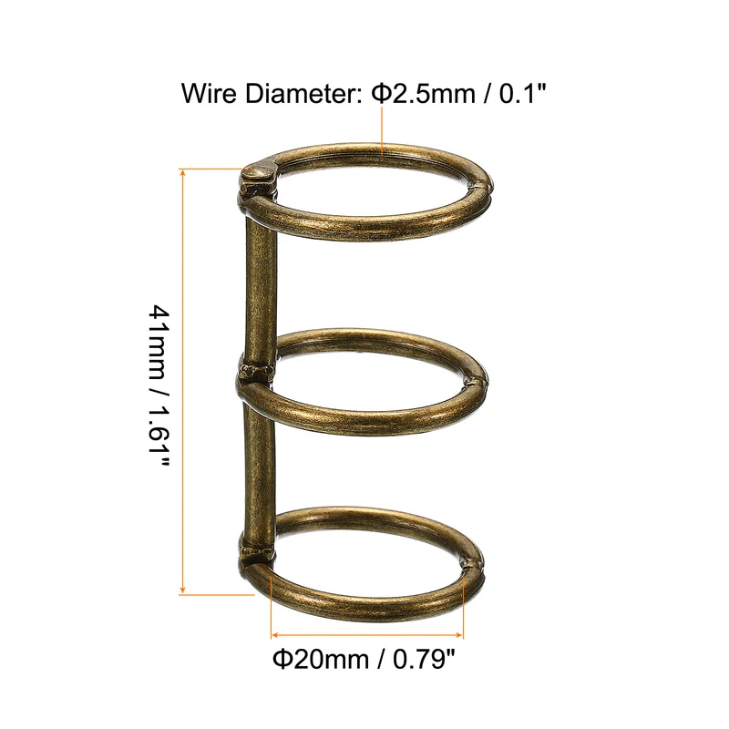 Binder Ring, Detachable Metal Book Rings Office Loose Leaf Ring Circle for Desk Calendar Photo Album