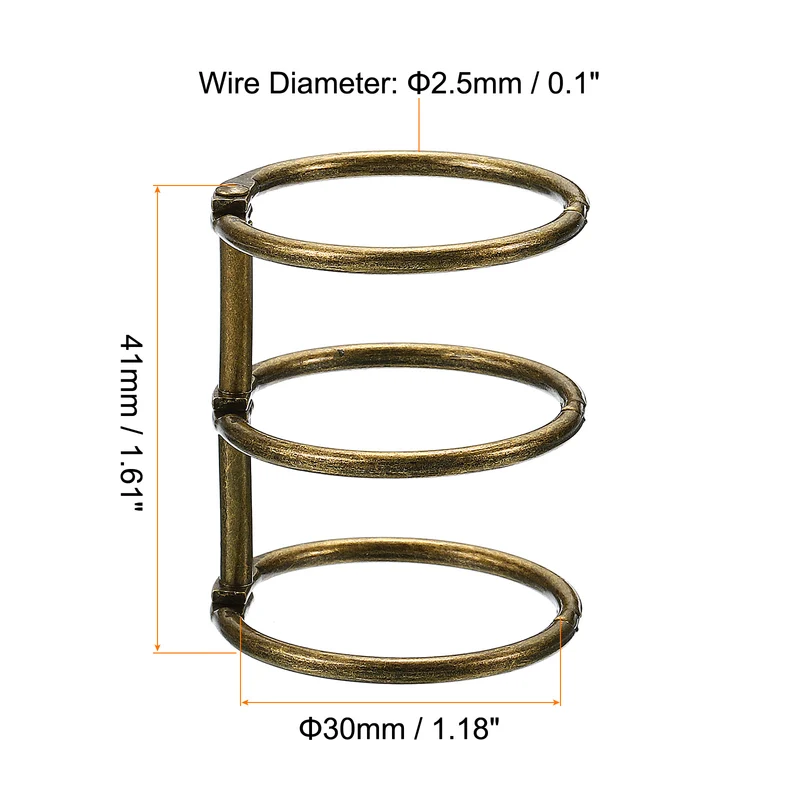 Binder Ring, Detachable Metal Book Rings Office Loose Leaf Ring Circle for Desk Calendar Photo Album