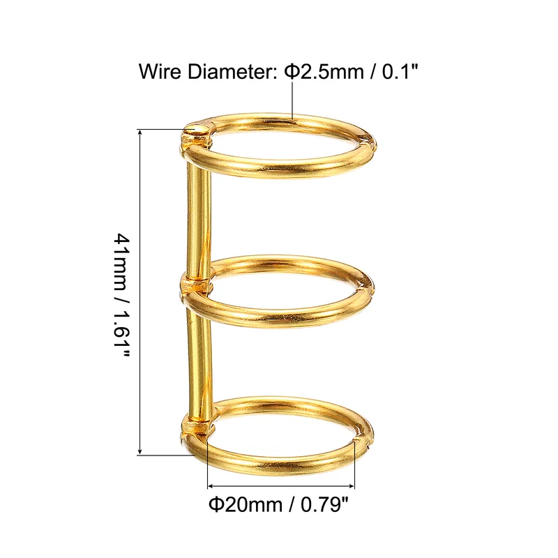 Binder Rings Detachable Metal Book Rings Office Loose Leaf Ring Circle for Desk Calendar Photo Album