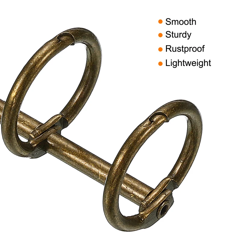 Binder Rings Detachable Metal Book Rings Office Loose Leaf Ring Circle for Desk Calendar Photo Album