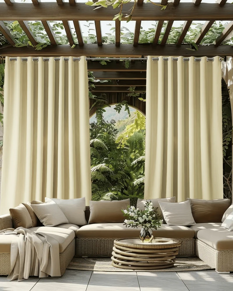 Aquashield™ 4-Layers OEKO Blackout Soundproof Anti-Dust Water-Resistant Outdoor Curtain