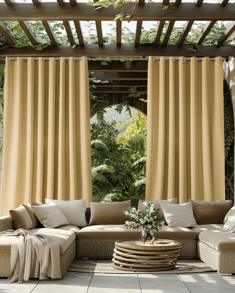 Aquashield™ 4-Layers OEKO Blackout Soundproof Anti-Dust Water-Resistant Outdoor Curtain