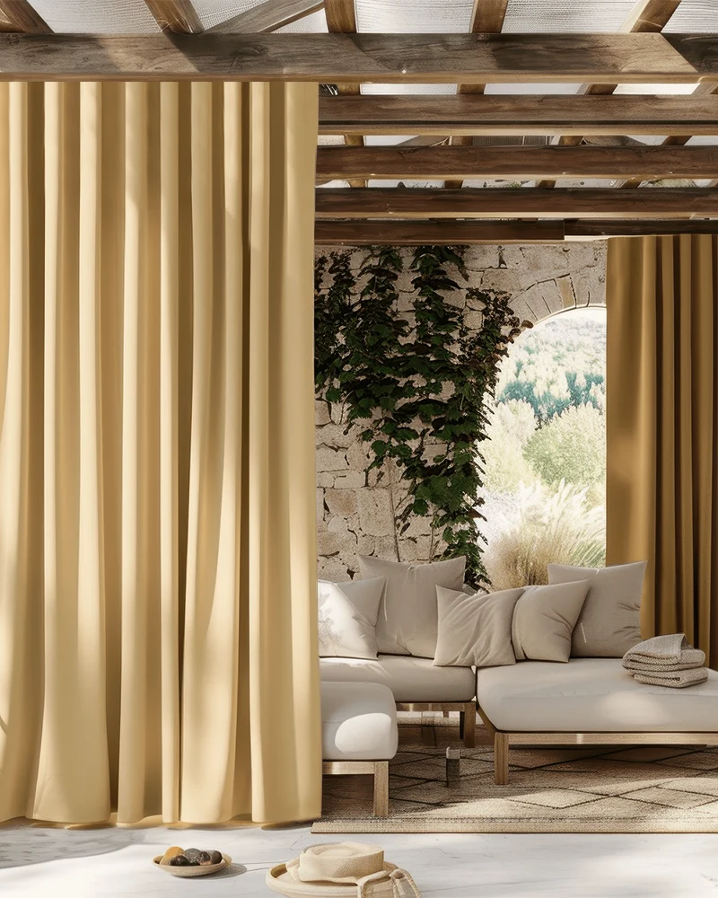 Aquashield™ 4-Layers OEKO Blackout Soundproof Anti-Dust Water-Resistant Outdoor Curtain