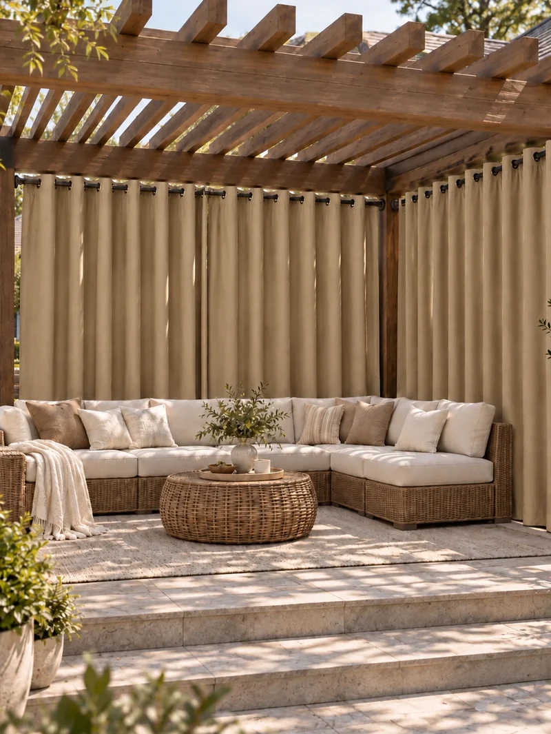 Aquashield™ 4-Layers OEKO Blackout Soundproof Anti-Dust Water-Resistant Outdoor Curtain