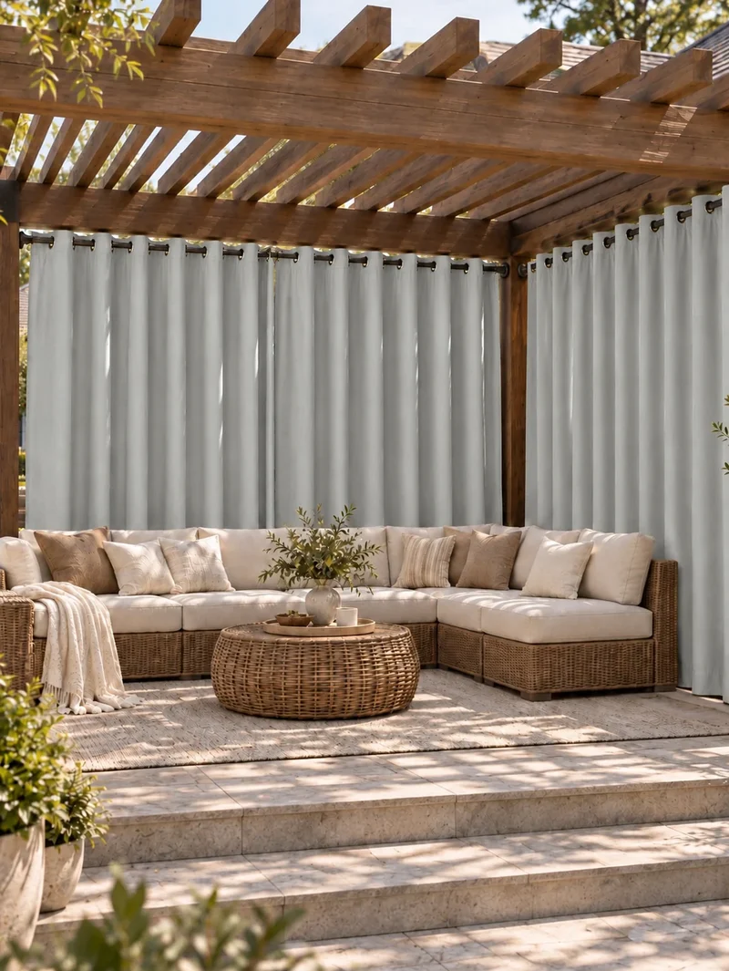 Aquashield™ 4-Layers OEKO Blackout Soundproof Anti-Dust Water-Resistant Outdoor Curtain