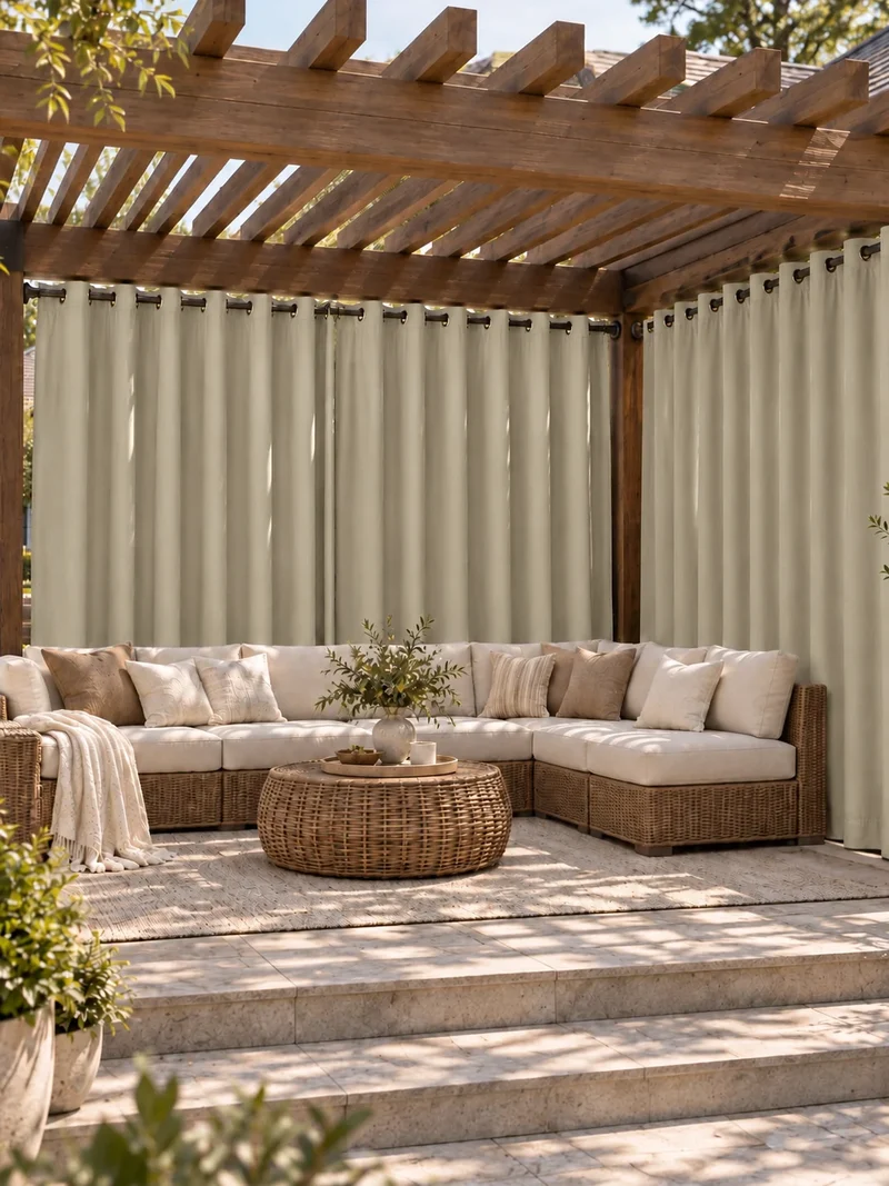 Aquashield™ 4-Layers OEKO Blackout Soundproof Anti-Dust Water-Resistant Outdoor Curtain