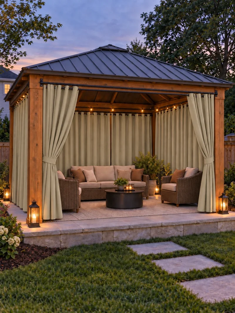 Aquashield™ 4-Layers OEKO Blackout Soundproof Anti-Dust Water-Resistant Outdoor Curtain