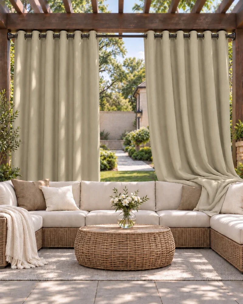 Aquashield™ 4-Layers OEKO Blackout Soundproof Anti-Dust Water-Resistant Outdoor Curtain