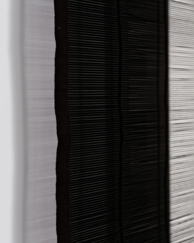 Toni Bamboo Motorized Woven Shade - Black