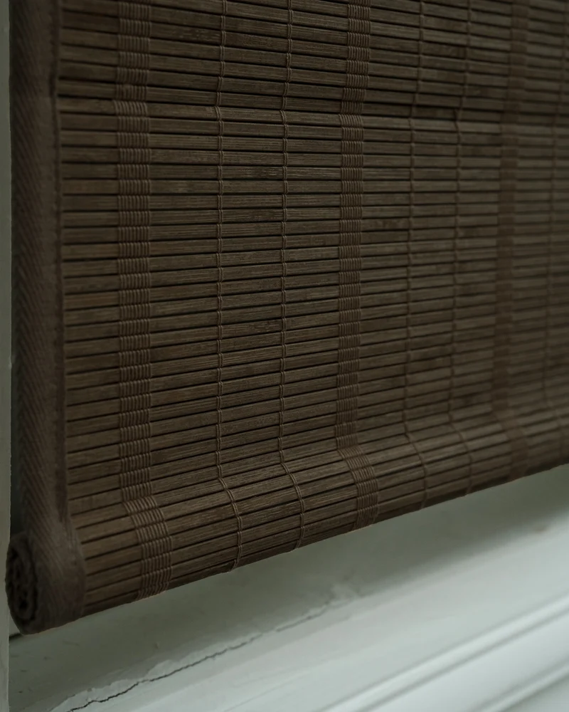 Hana Bamboo Motorized Woven Shade - Bark