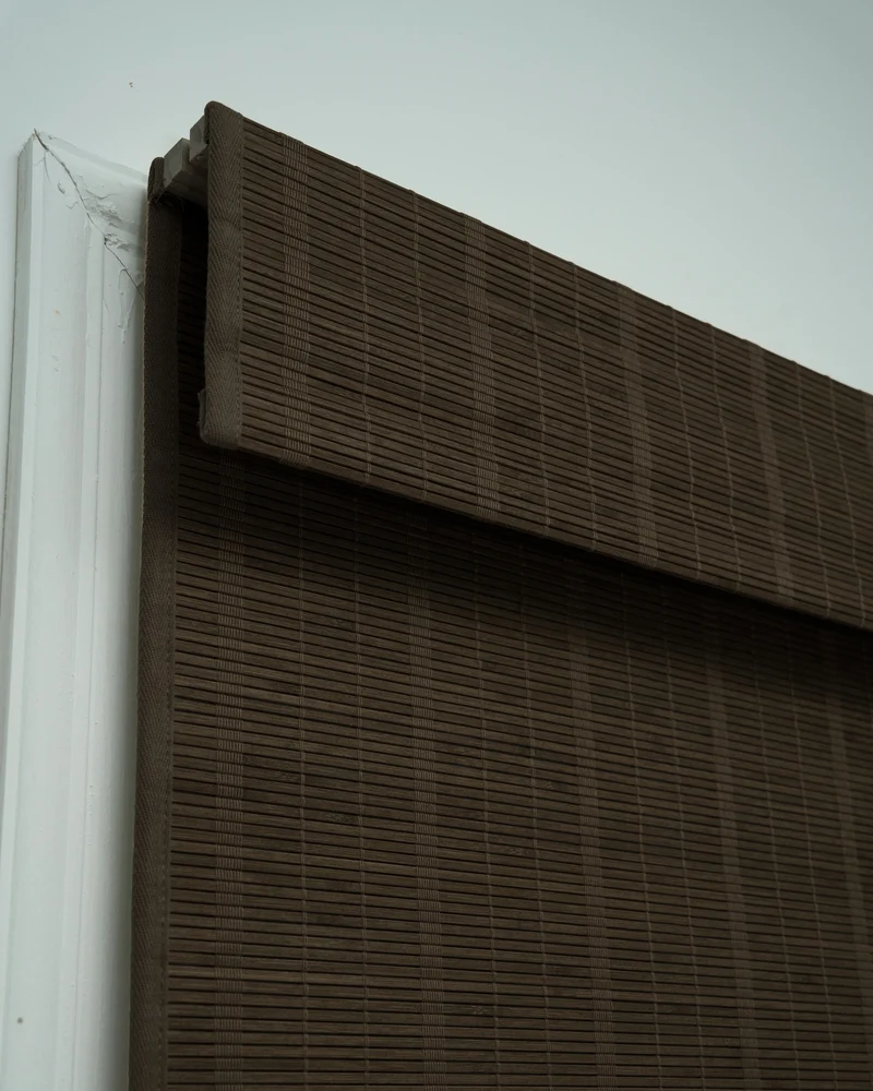 Hana Bamboo Motorized Woven Shade - Bark