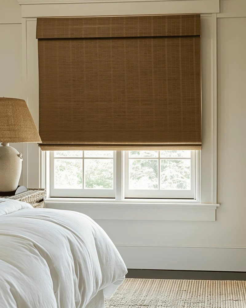 Hana Bamboo Motorized Woven Shade - Tan