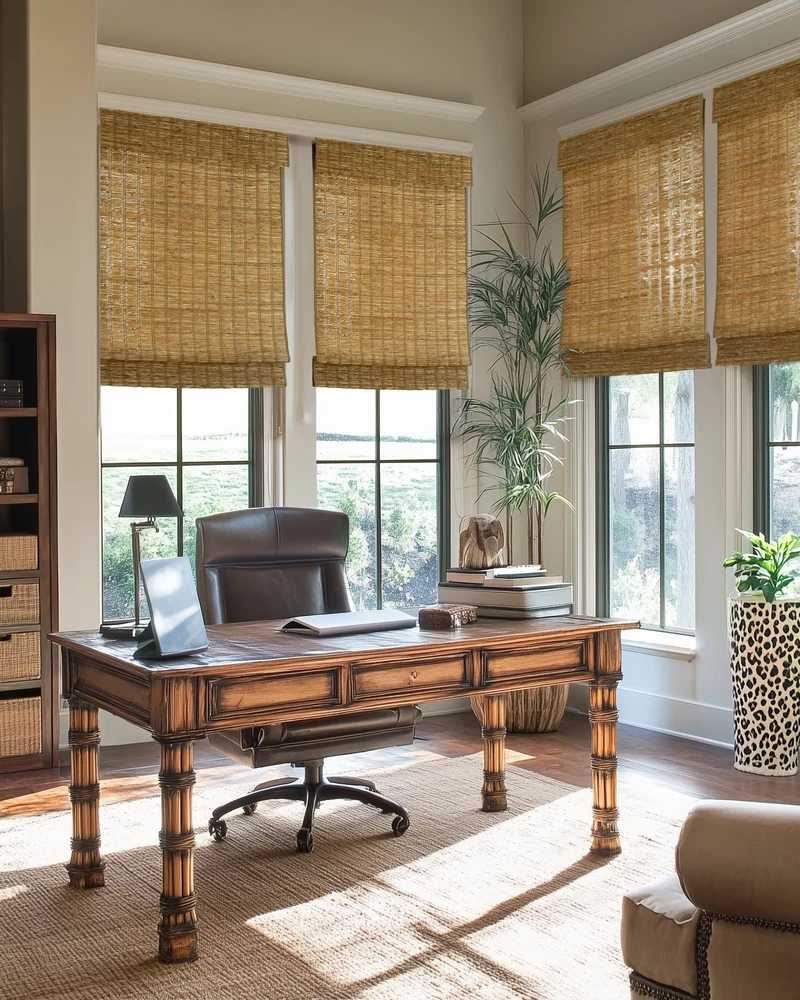Rumi Jute Motorized Woven Shade - Hay