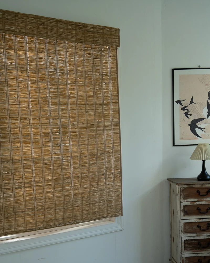 Rumi Jute Motorized Woven Shade - Hay
