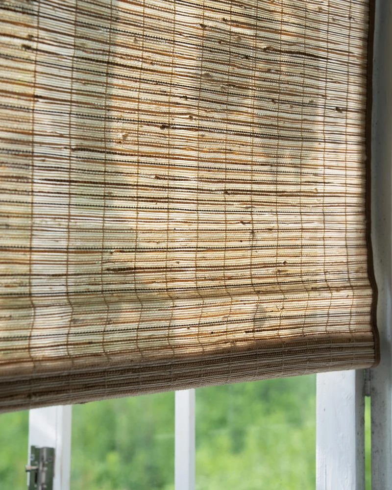 Mia Jute Motorized Woven Shade - Ecru