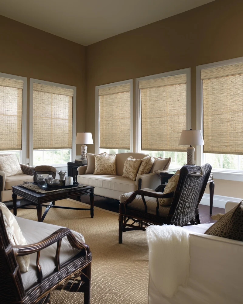 Mia Jute Motorized Woven Shade - Ecru