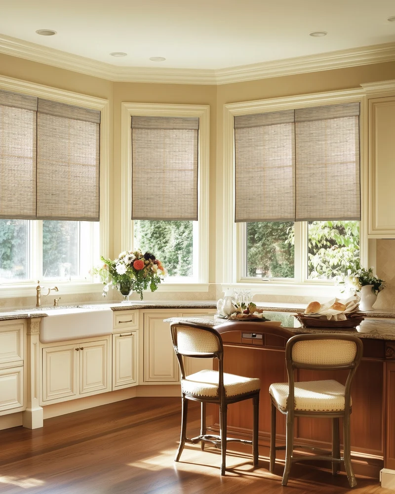 Mia Jute Motorized Woven Shade - Ecru