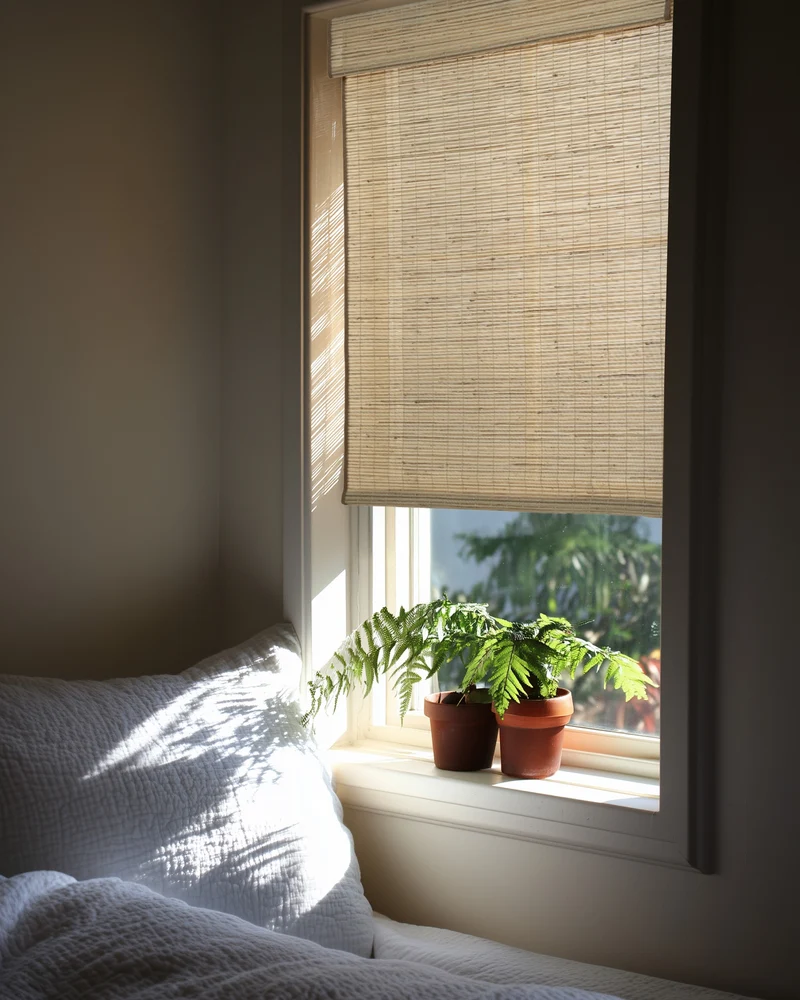 Mia Jute Motorized Woven Shade - Ecru