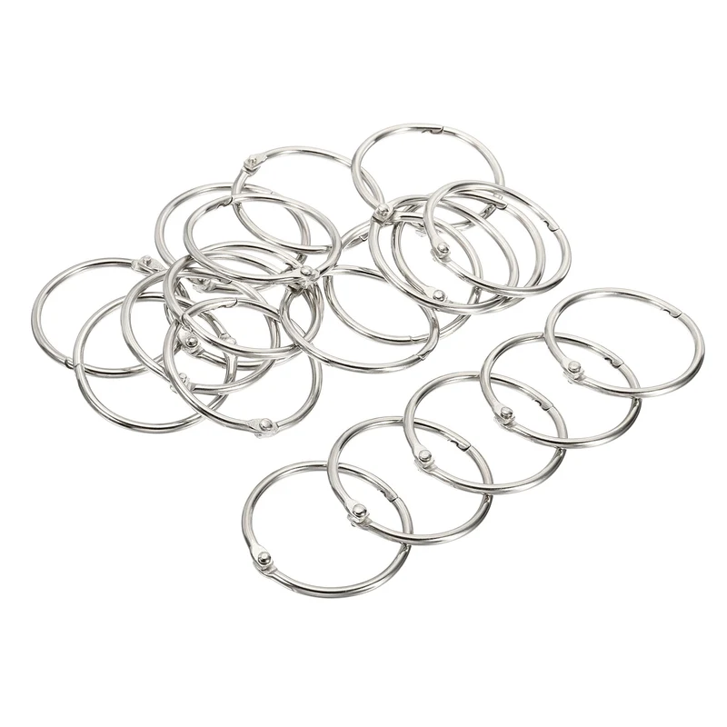 Binder Rings Detachable Metal Book Loose Leaf Rings for Home Office Index Cue Revision Cards