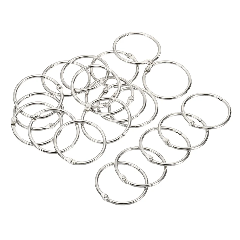 Binder Rings Detachable Metal Book Loose Leaf Rings for Home Office Index Cue Revision Cards