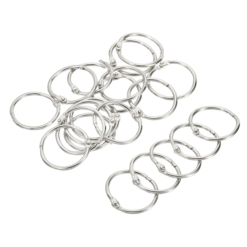 Binder Rings Detachable Metal Book Loose Leaf Rings for Home Office Index Cue Revision Cards
