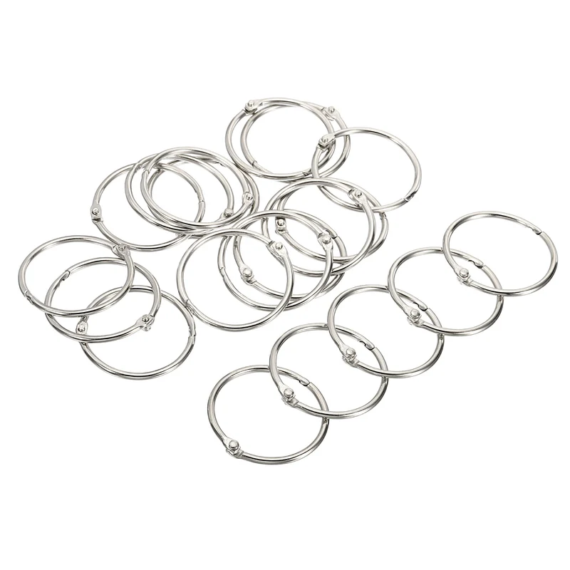 Binder Rings Detachable Metal Book Loose Leaf Rings for Home Office Index Cue Revision Cards