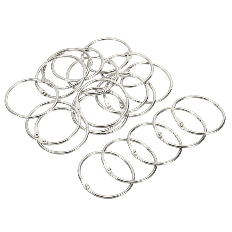 Binder Rings Detachable Metal Book Loose Leaf Rings for Home Office Index Cue Revision Cards