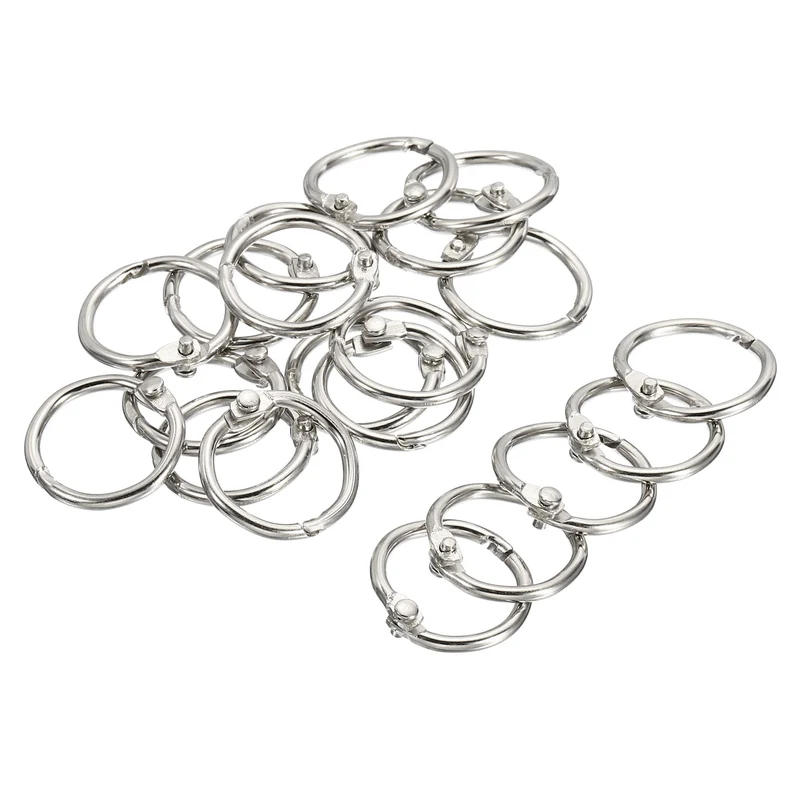 Binder Rings Detachable Metal Book Loose Leaf Rings for Home Office Index Cue Revision Cards