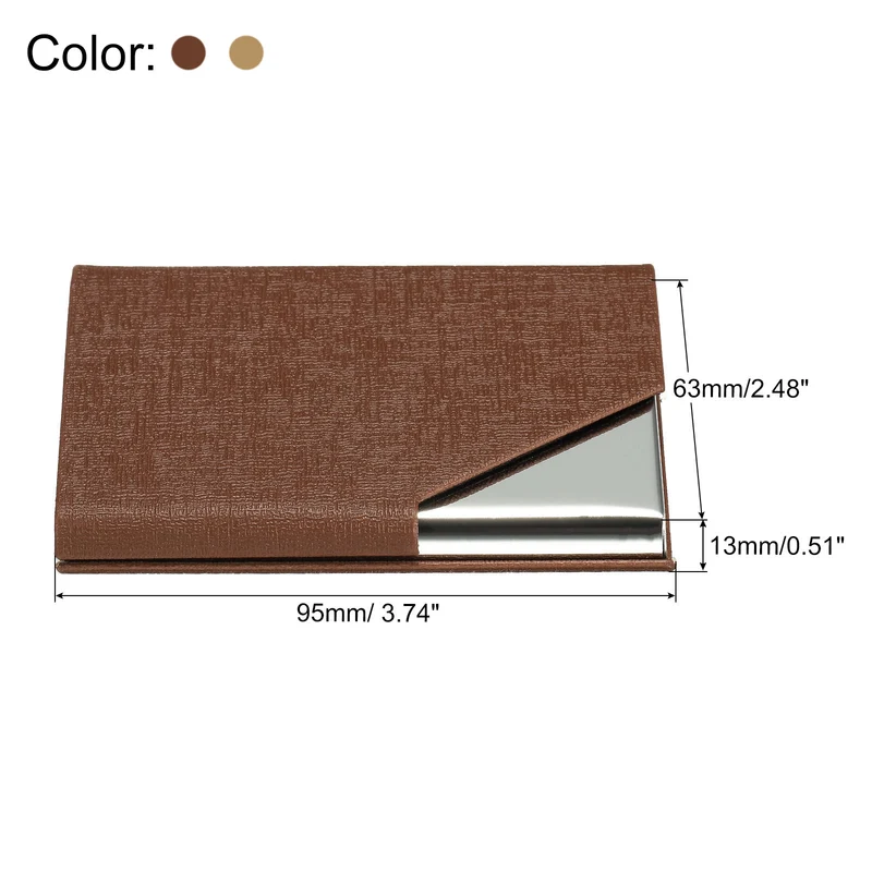Business Card Holder, PU Leather Flip Slim Name Cards Protector Case