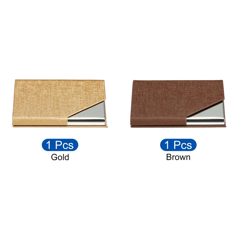 Business Card Holder, PU Leather Flip Slim Name Cards Protector Case