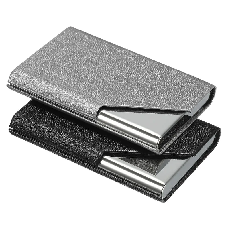 Business Card Holder, PU Leather Flip Slim Name Cards Protector Case