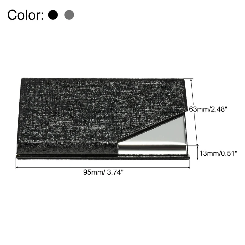Business Card Holder, PU Leather Flip Slim Name Cards Protector Case