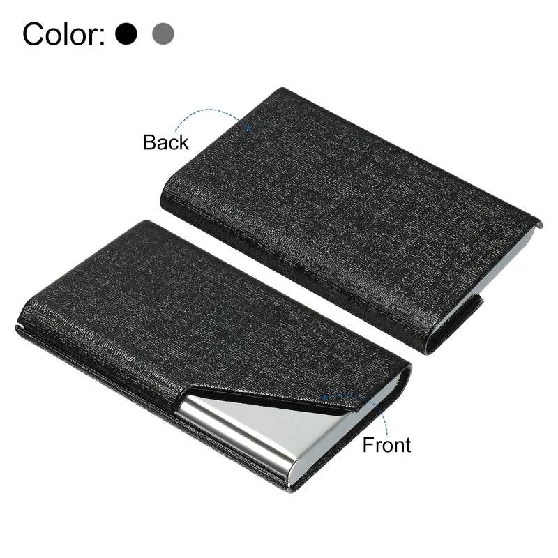Business Card Holder, PU Leather Flip Slim Name Cards Protector Case