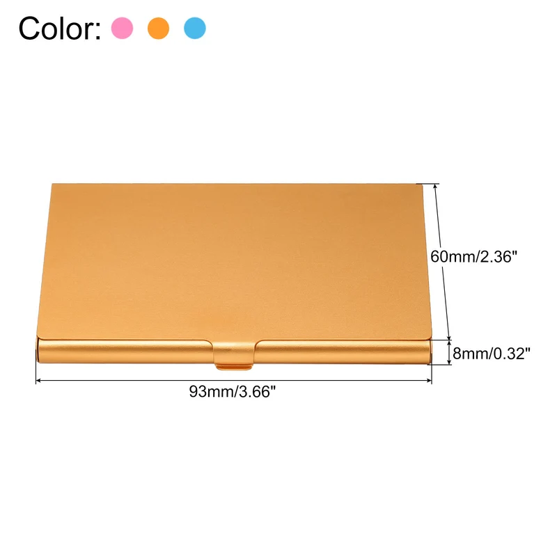 Business Card Holder, Aluminum Alloy Flip Cover Slim Name Cards Case