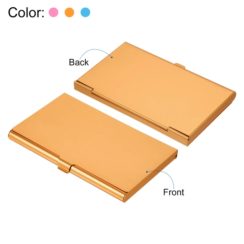 Business Card Holder, Aluminum Alloy Flip Cover Slim Name Cards Case