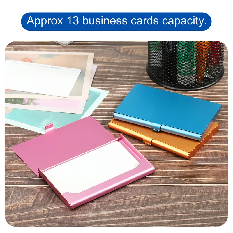 Business Card Holder, Aluminum Alloy Flip Cover Slim Name Cards Case