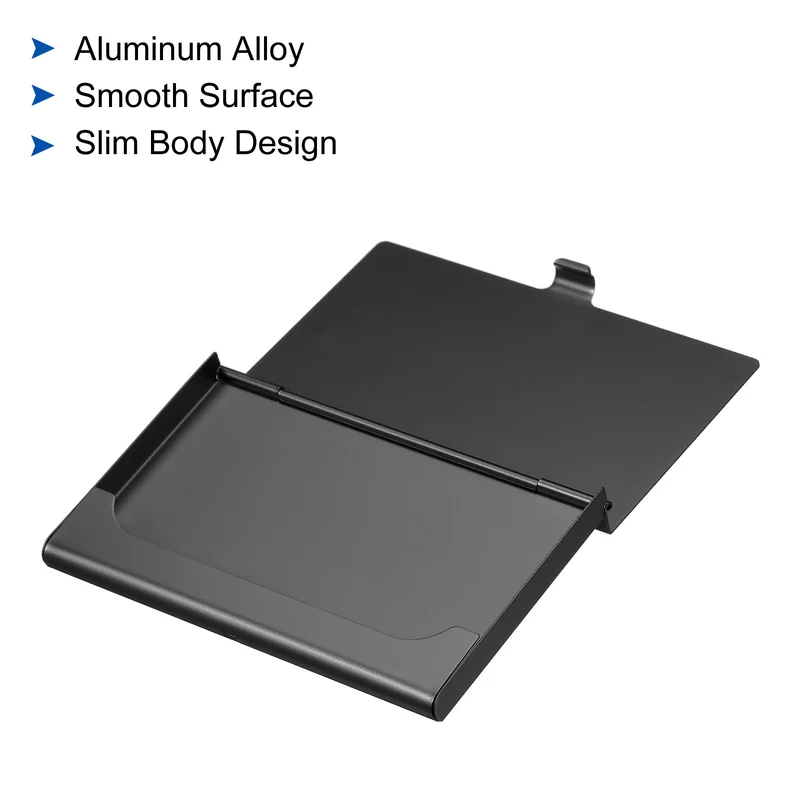 Business Card Holder, Aluminum Alloy Flip Cover Slim Name Cards Case