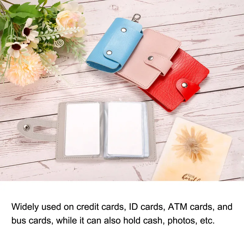 Credit Card Holder, Slim Wallet Leather Purse Business Cards Storage Organizer Protector with Slot