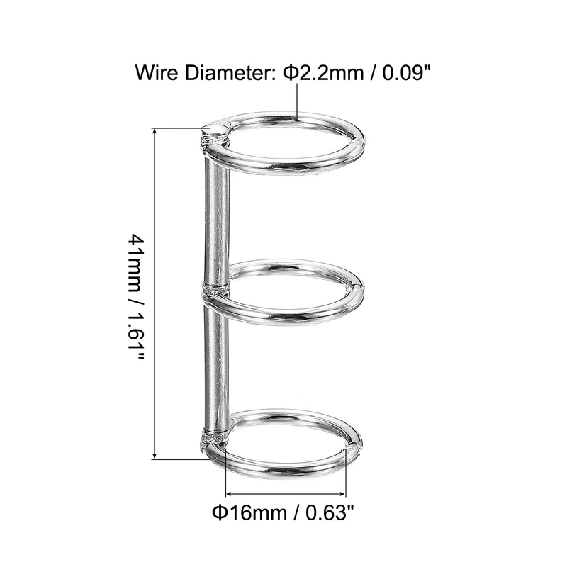 Binder Rings, Detachable Metal Book Rings Office Loose Leaf Ring Circle for Desk Calendar Photo Album
