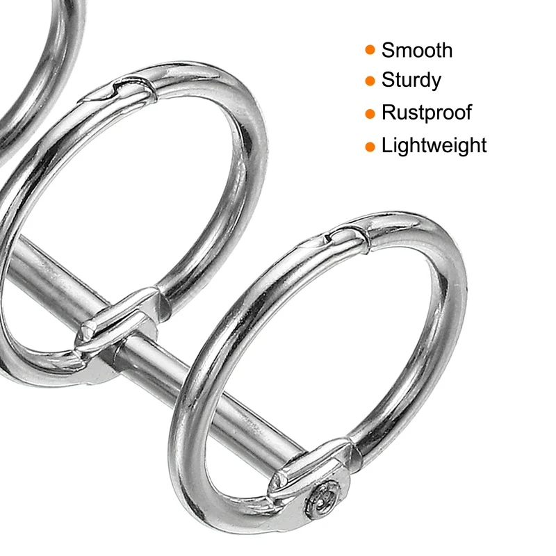 Binder Rings, Detachable Metal Book Rings Office Loose Leaf Ring Circle for Desk Calendar Photo Album