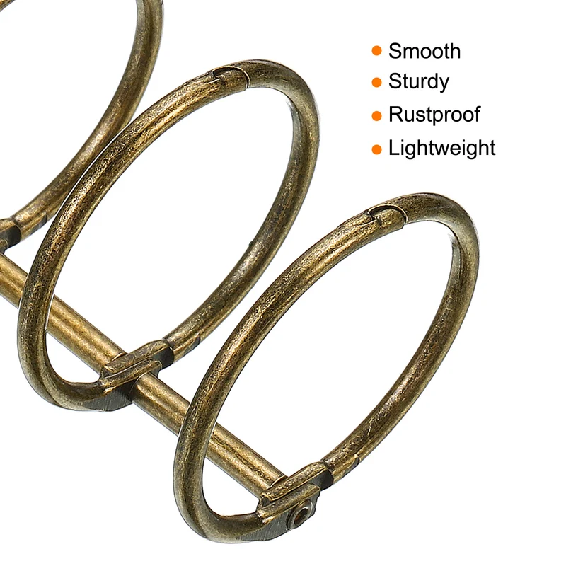Binder Rings, Detachable Metal Book Rings Office Loose Leaf Ring Circle for Desk Calendar Photo Album