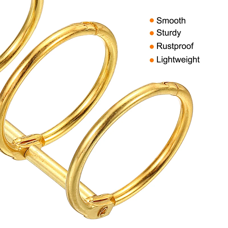 Binder Rings, Detachable Metal Book Rings Office Loose Leaf Ring Circle for Desk Calendar Photo Album