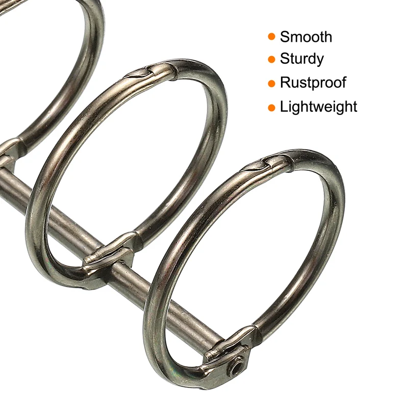Binder Rings, Detachable Metal Book Rings Office Loose Leaf Ring Circle for Desk Calendar Photo Album