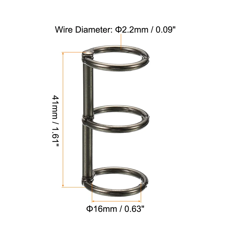Binder Rings, Detachable Metal Book Rings Office Loose Leaf Ring Circle for Desk Calendar Photo Album
