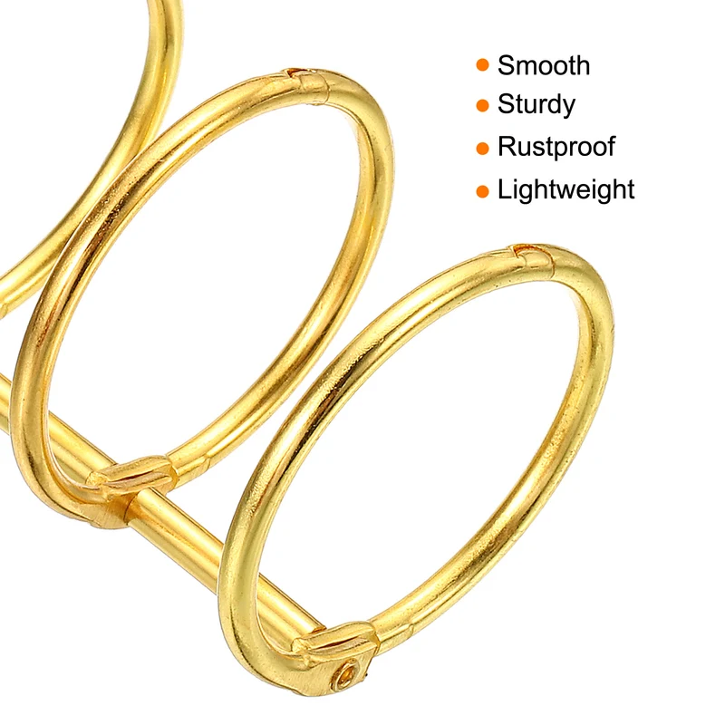 Binder Rings, Detachable Metal Book Rings Office Loose Leaf Ring Circle for Desk Calendar Photo Album