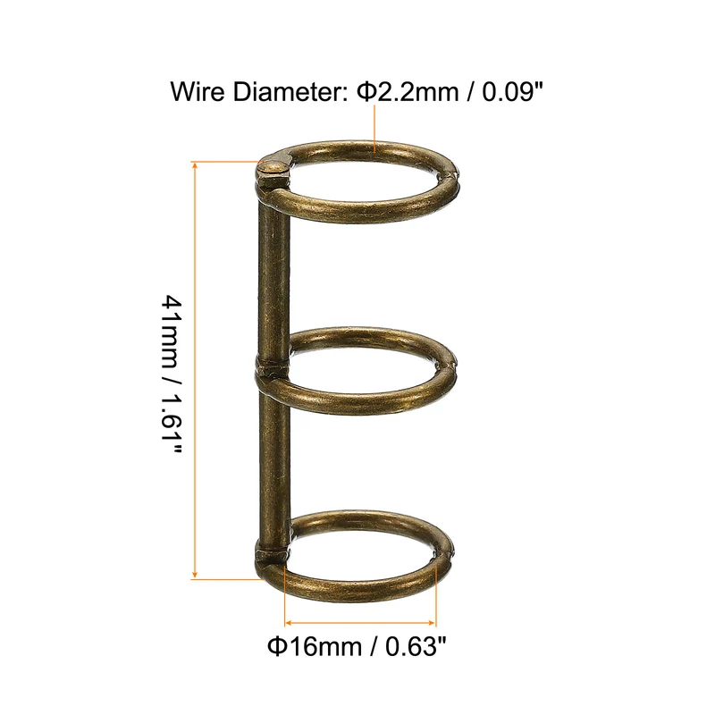 Binder Rings, Detachable Metal Book Rings Office Loose Leaf Ring Circle for Desk Calendar Photo Album